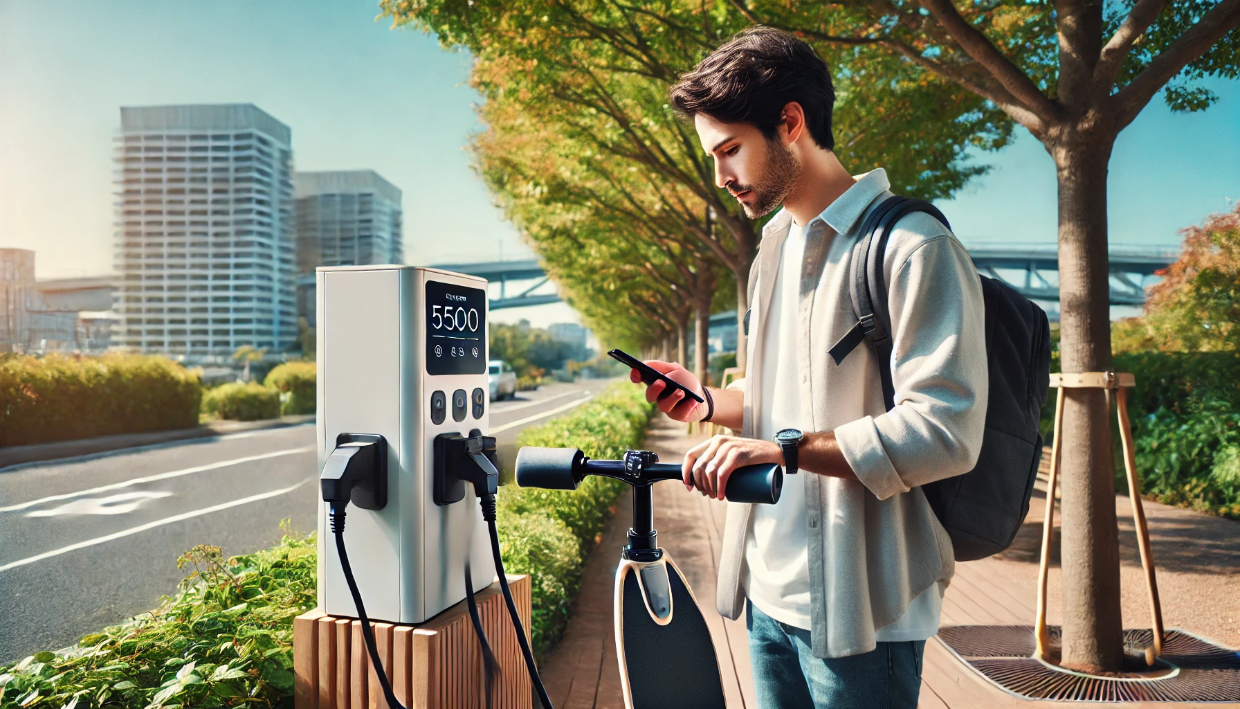 電動キックボードの充電と移動距離の関係